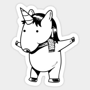 Unicorn - Cute and funny unicorn hand drawn Sticker